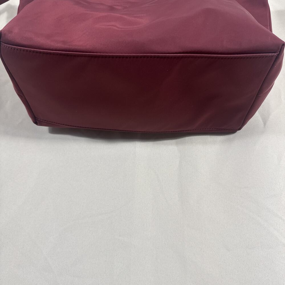 Kate Spade Watson Lane Maya Tote Burgundy Nylon Bag Gold Hardware - Picture 2 of 11